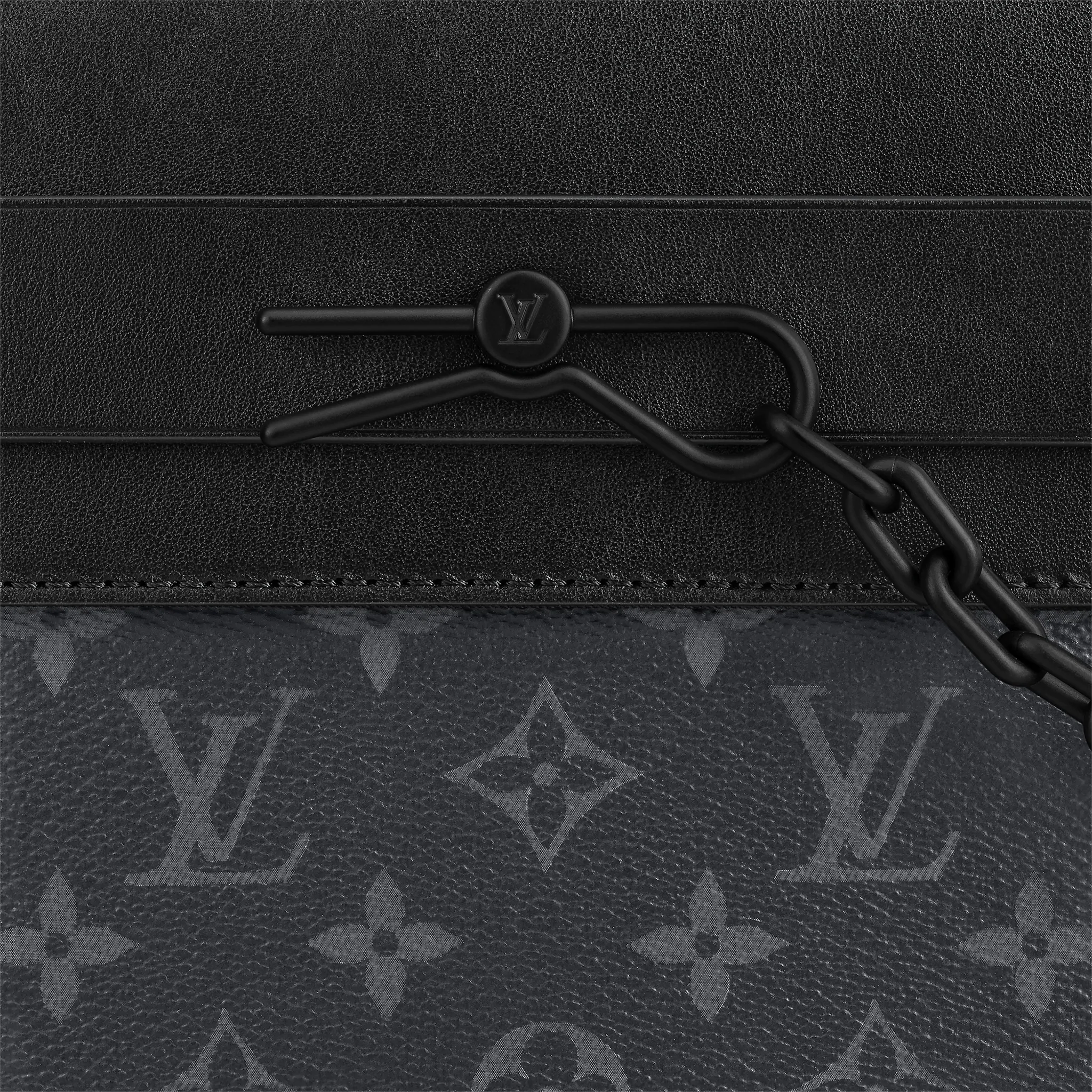 Louis Vuitton Monogram Eclipse Canvas Pochette Steamer Men M80107
