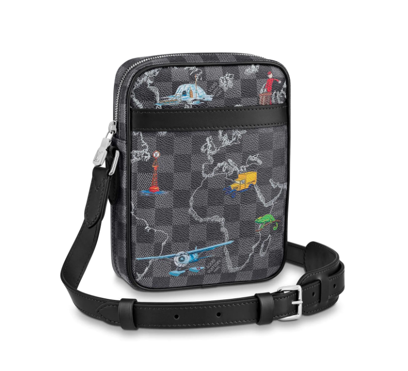 Louis Vuitton Damier Graphite Maps Renaissance Danube Slim PM City bag N40239