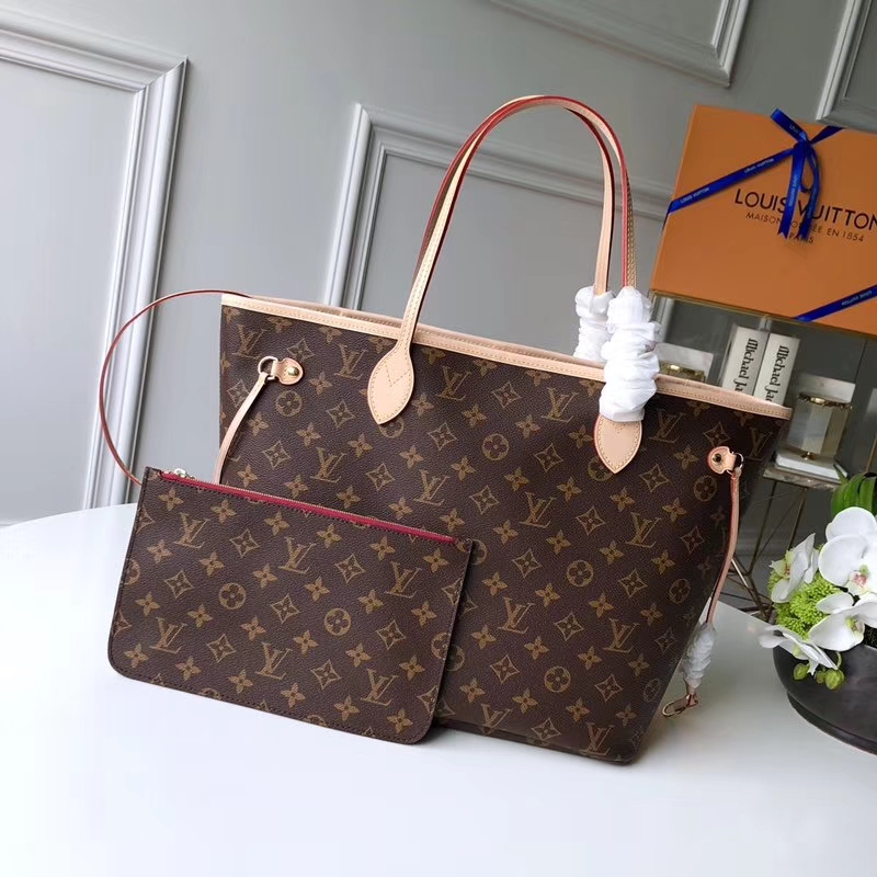 Louis Vuitton Monogram Canvas Neverfull MM tote M40996 Fuchsia