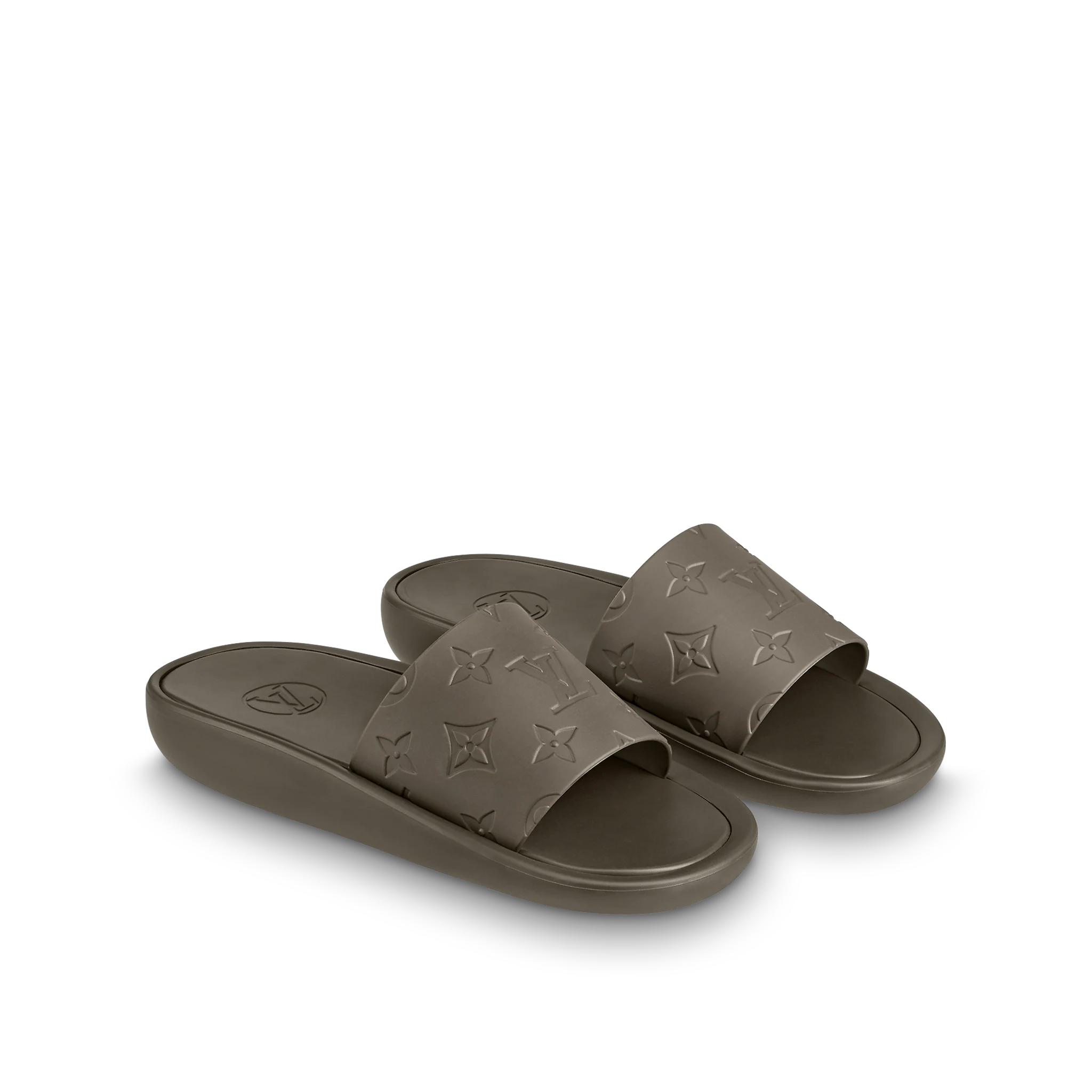 Louis Vuitton Sunbath Flat Mule in Khaki - Shoes 1A8ULN