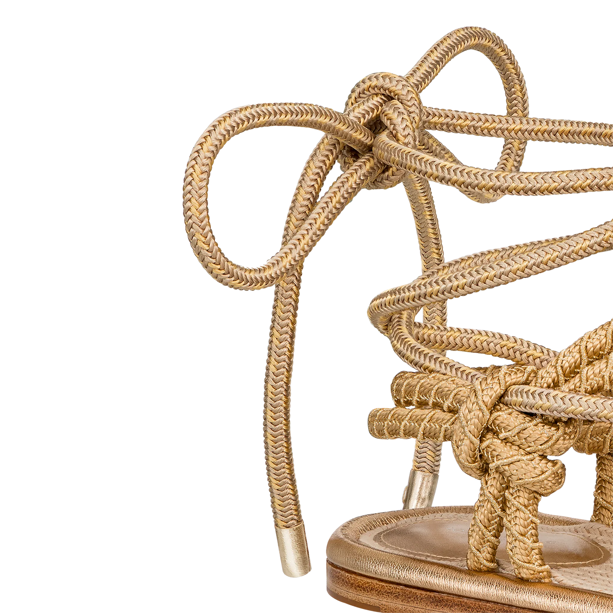 Louis Vuitton Maia Flat Sandal in Gold - Women Shoes 1A9C75