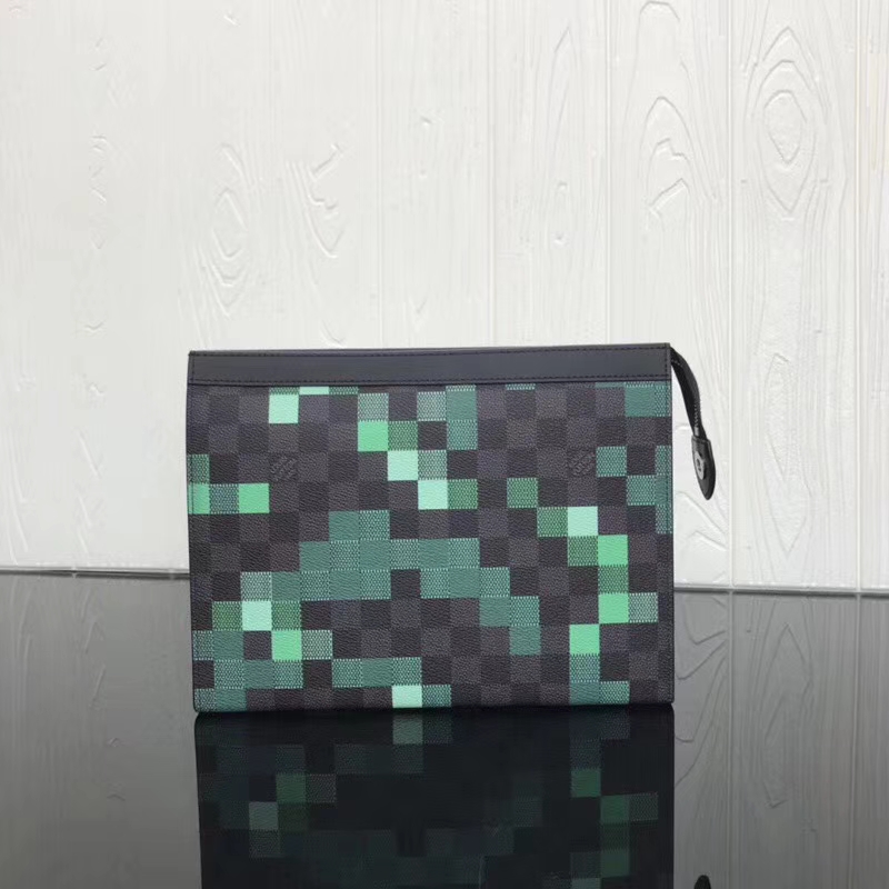 Louis Vuitton Damier Graphite Pochette Voyage MM N41696 Green