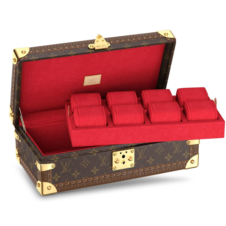 Louis Vuitton 8 watch case Monogram Canvas Red - Travel M20039