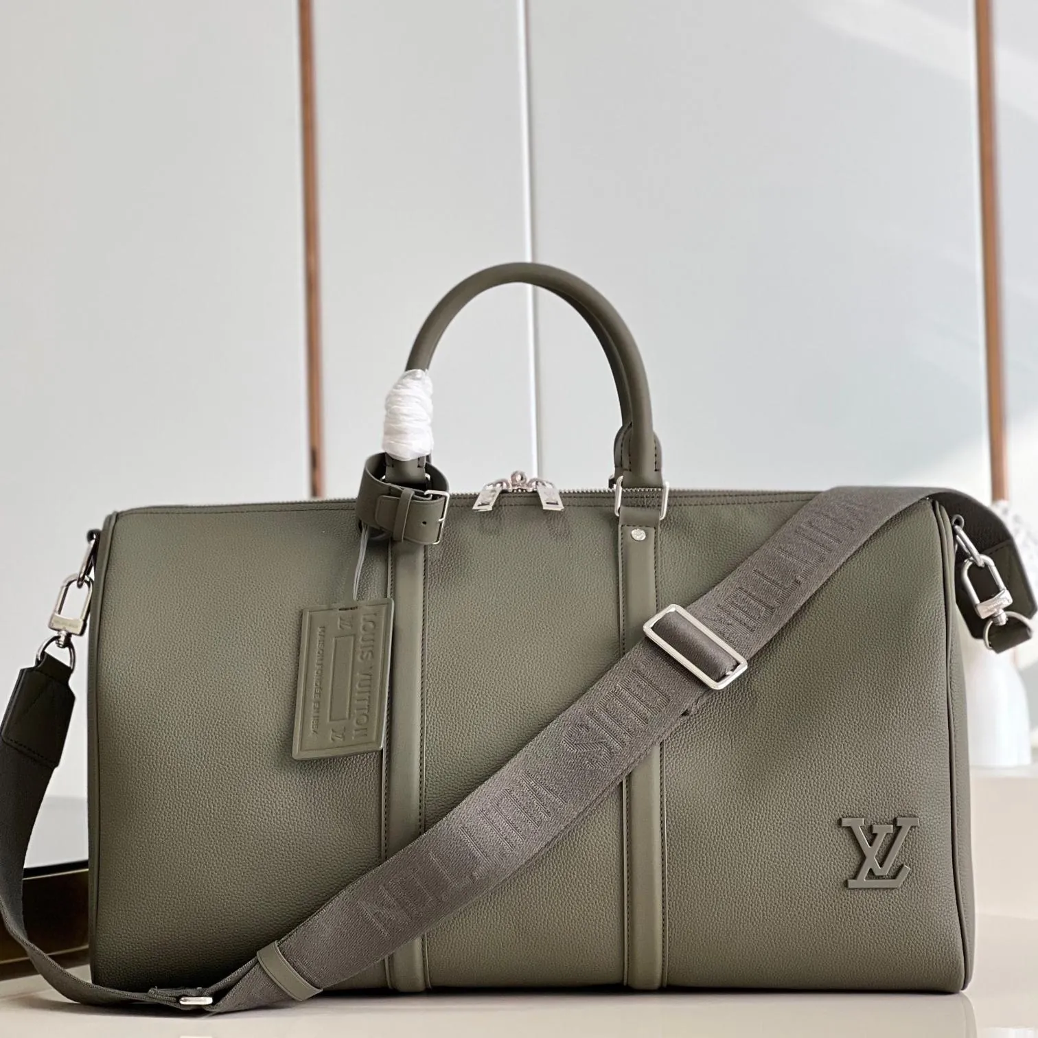 Louis Vuitton Keepall Bandoulière 50 LV Aerogram - Men - Travel M21536 Khaki