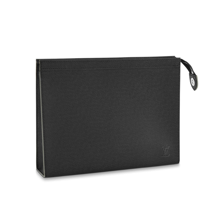 Louis Vuitton Taiga leather Pochette Voyage MM M30187 Noir Gris