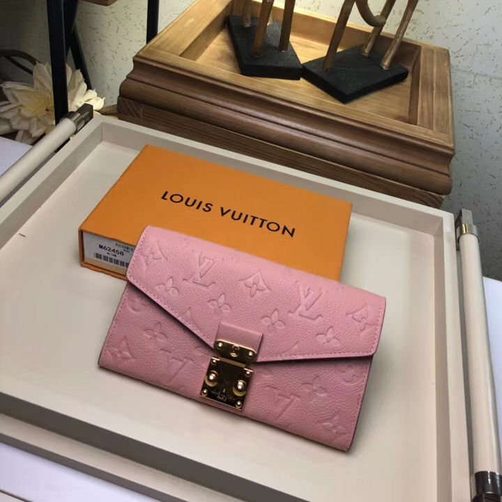 Louis Vuitton Monogram Empreinte Leather Metis Wallet M62458 Pink