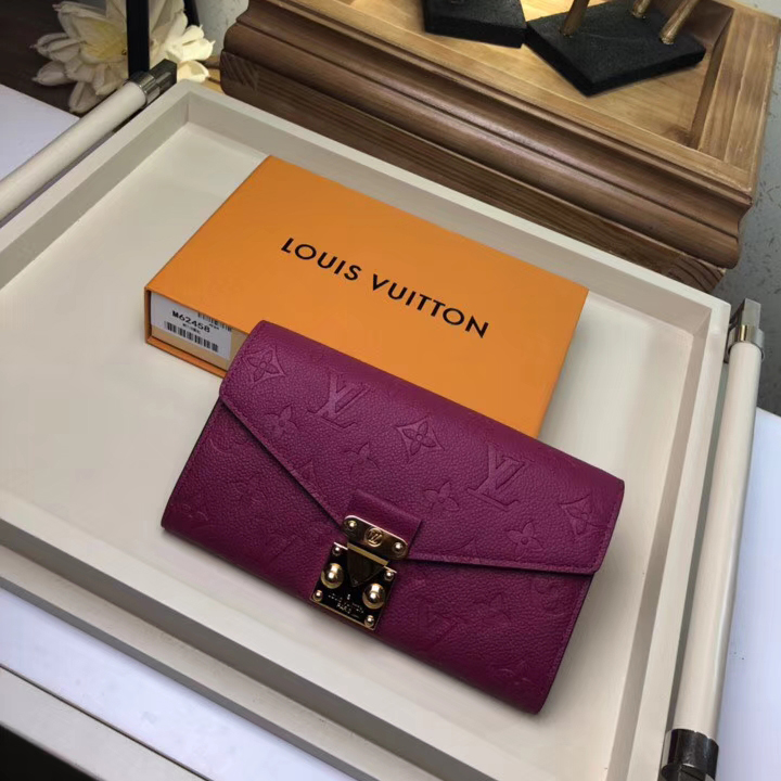 Louis Vuitton Monogram Empreinte Leather Metis Wallet M62458 Purple