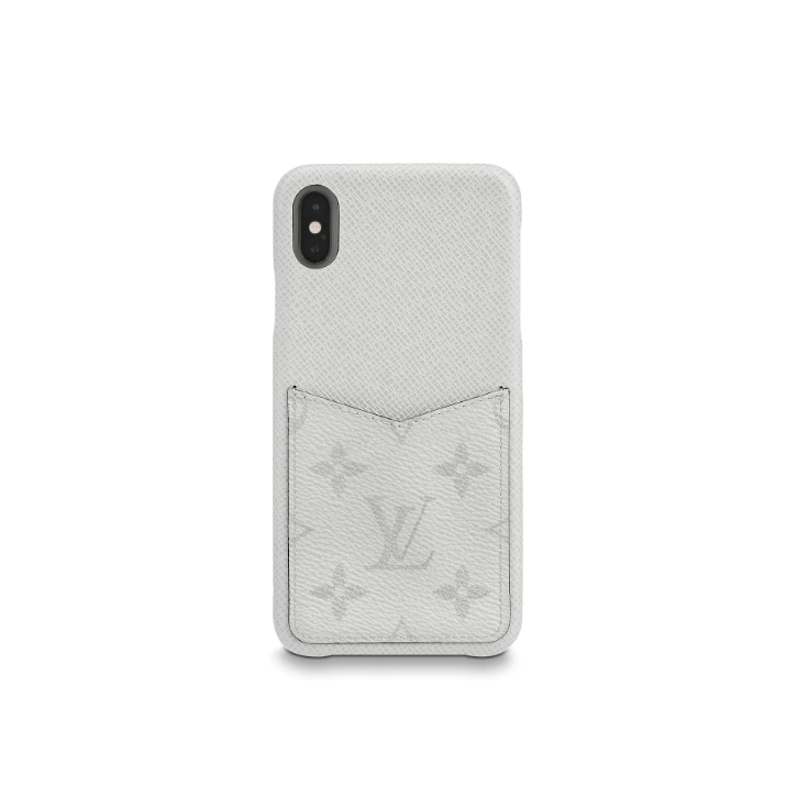 Louis Vuitton Taigarama iPhone XS Max Bumper Wallet M30277 White Silver