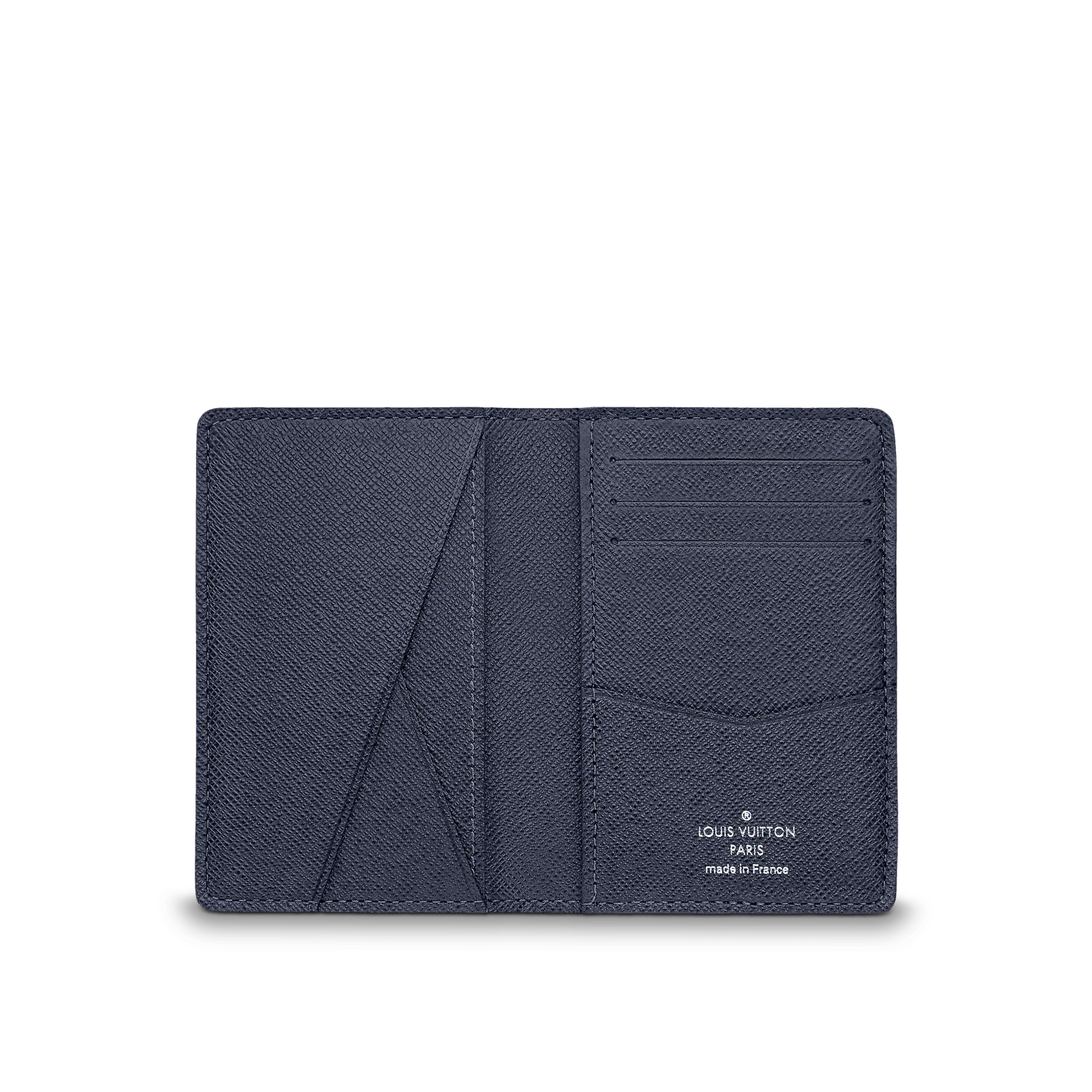 Louis Vuitton Pocket Organizer Taiga Leather in Bleu Marine - Men - Small Leather Goods M30535