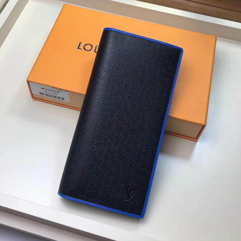 Louis Vuitton Taiga cowhide leather Men\'s Brazza Wallet M30558