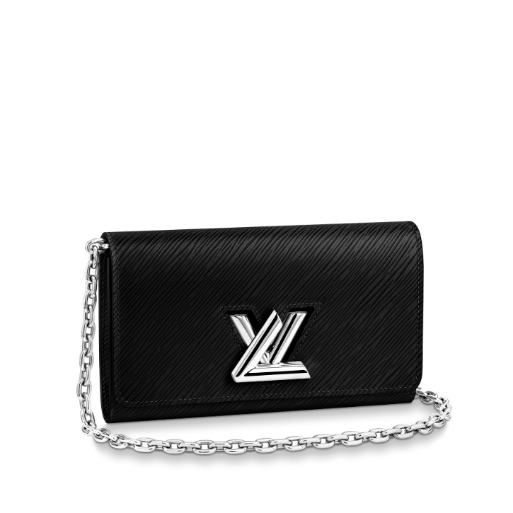 Louis Vuitton Epi Leather Twist Chain Wallet M62038 Black