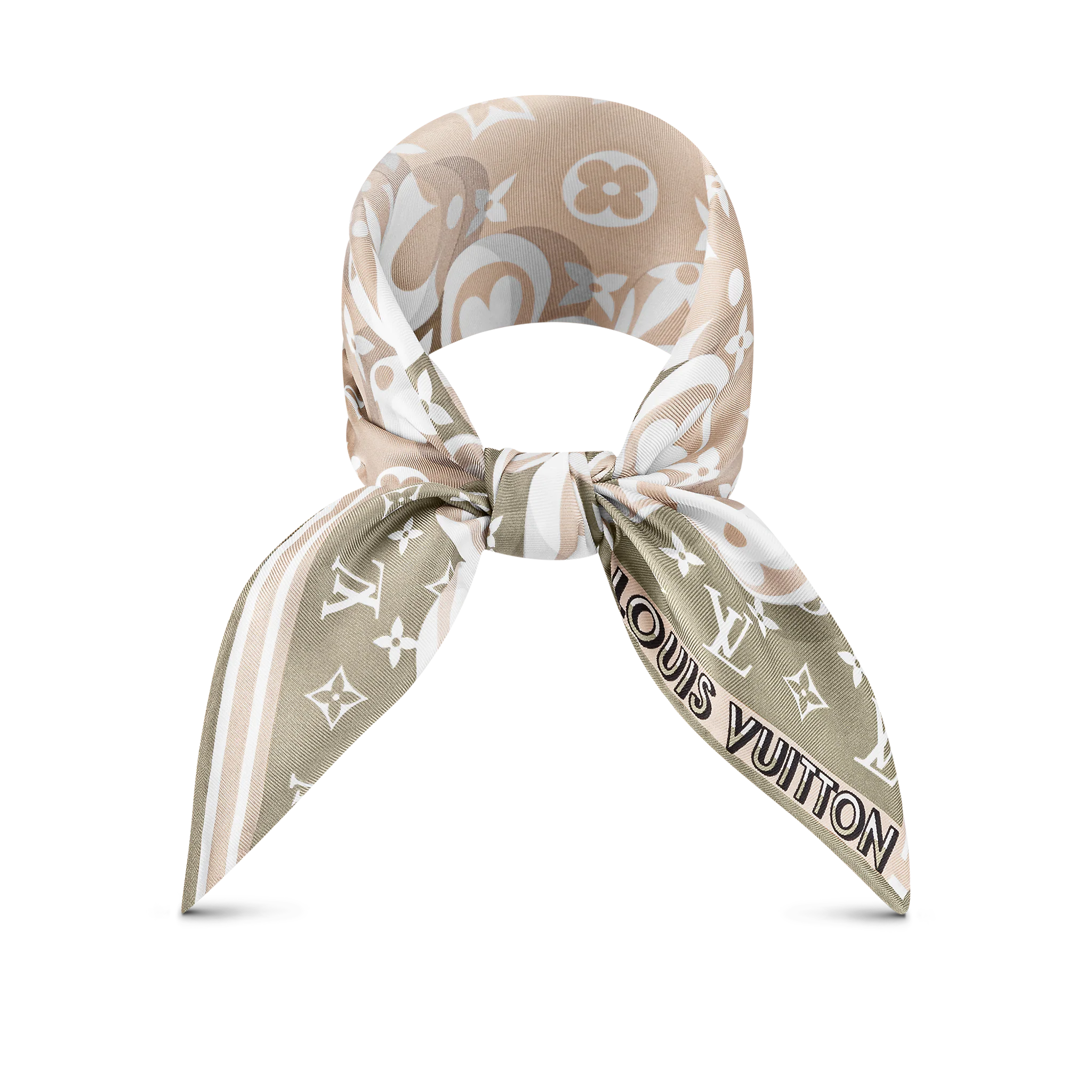 Louis Vuitton Monogram Marbles Square 45 S00 Kaki Beige Blanc - Women Accessories M77490 Louis Vuitton Monogram Marbles Square 45 S00 Kaki Beige Blanc - Women Accessories M77490