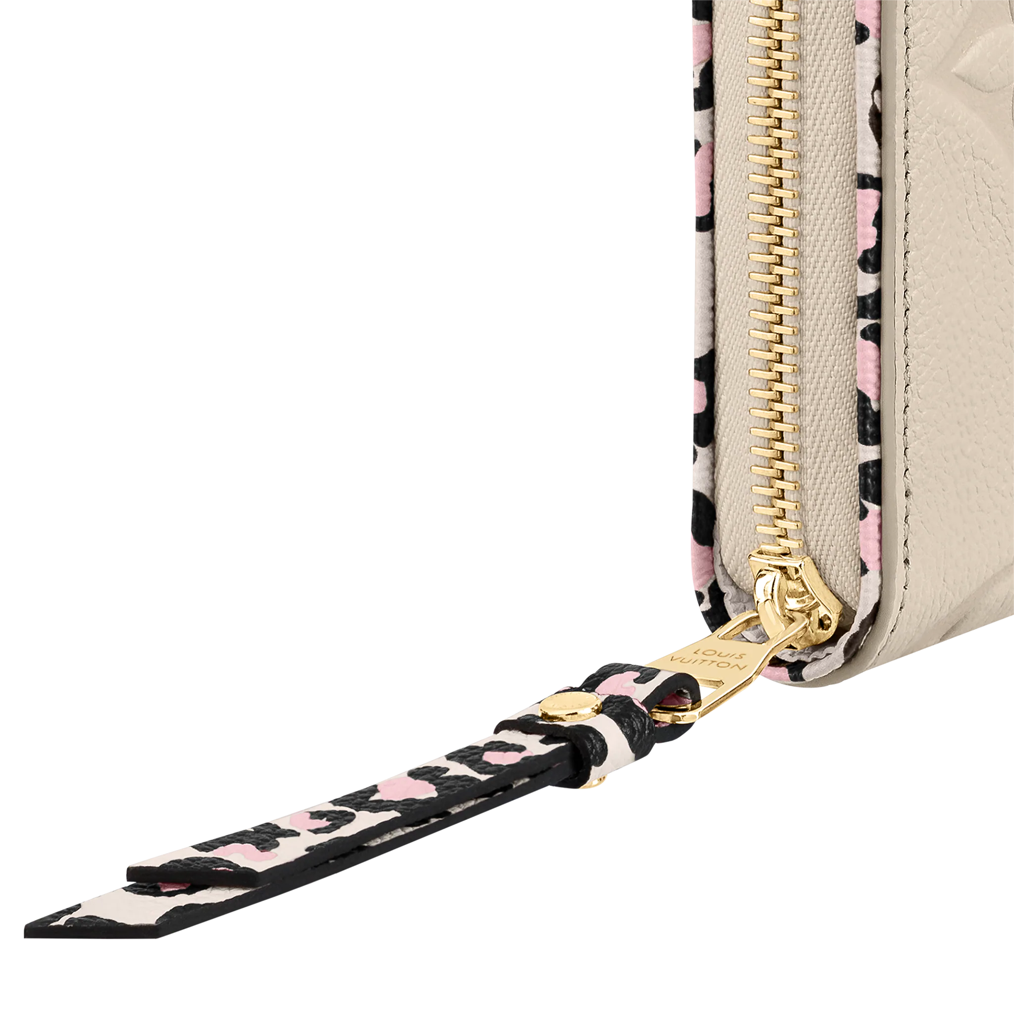 Louis Vuitton Zippy Wallet Monogram Empreinte Leather in Crème Beige- Small Leather Goods M80685