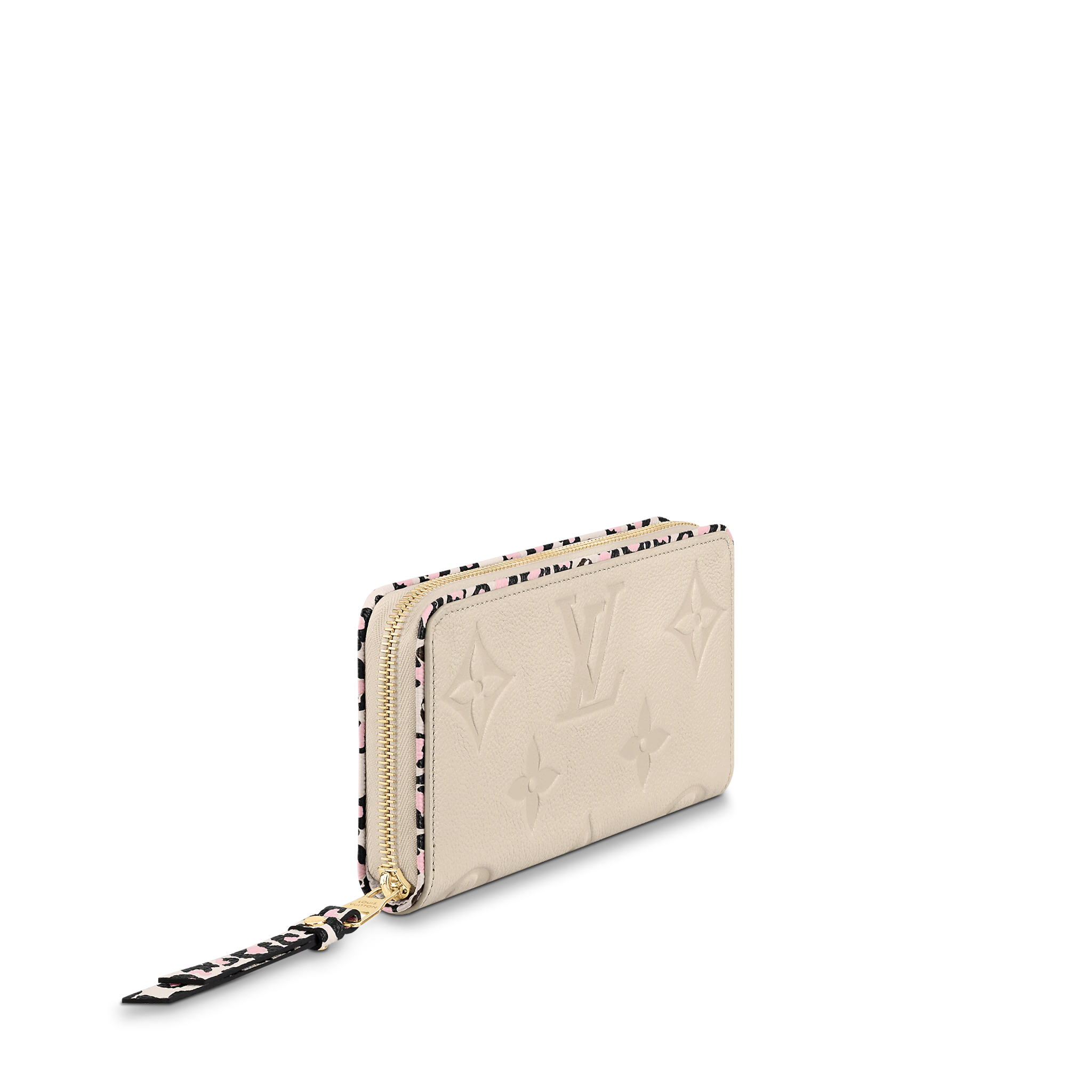 Louis Vuitton Zippy Wallet Monogram Empreinte Leather in Crème Beige- Small Leather Goods M80685