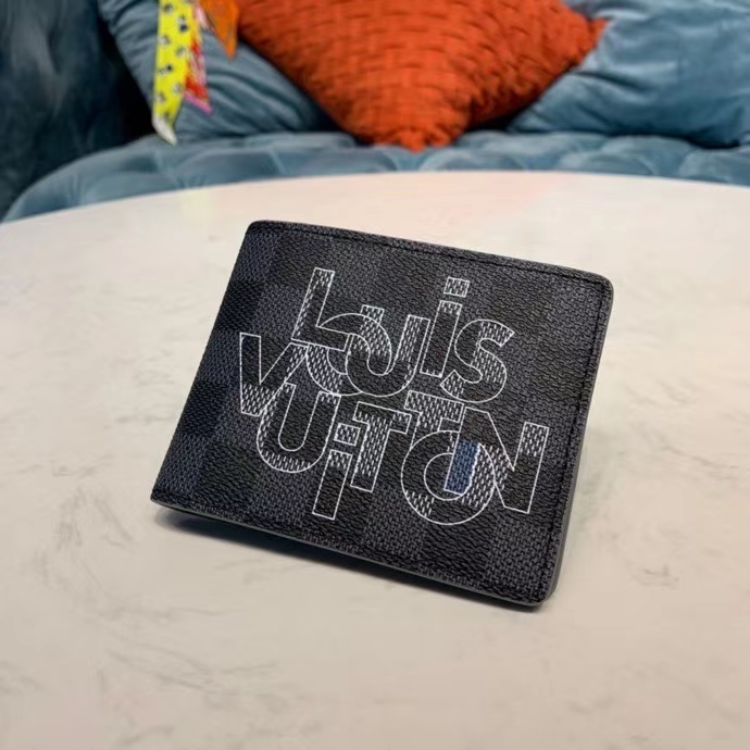 Louis Vuitton Damier Graphite Canvas Multiple Wallet N60303 Grey