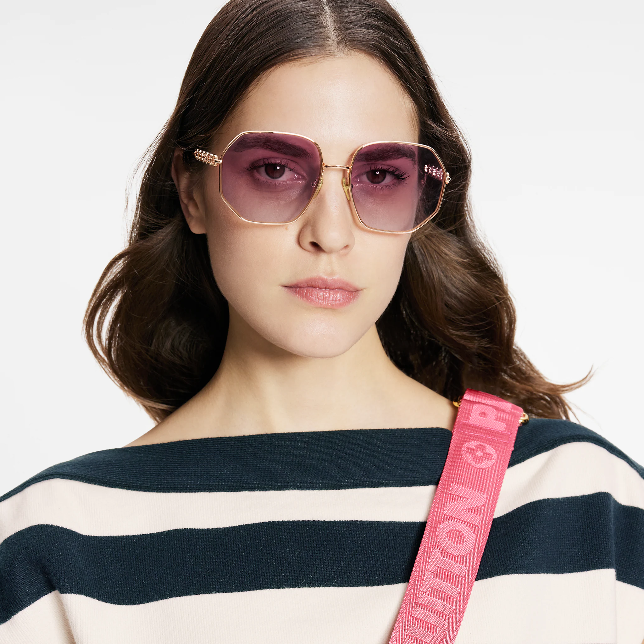 Louis Vuitton My LV Chain Round Sunglasses S00 Pink Gold - Women - Accessories Z1651E Z1651W