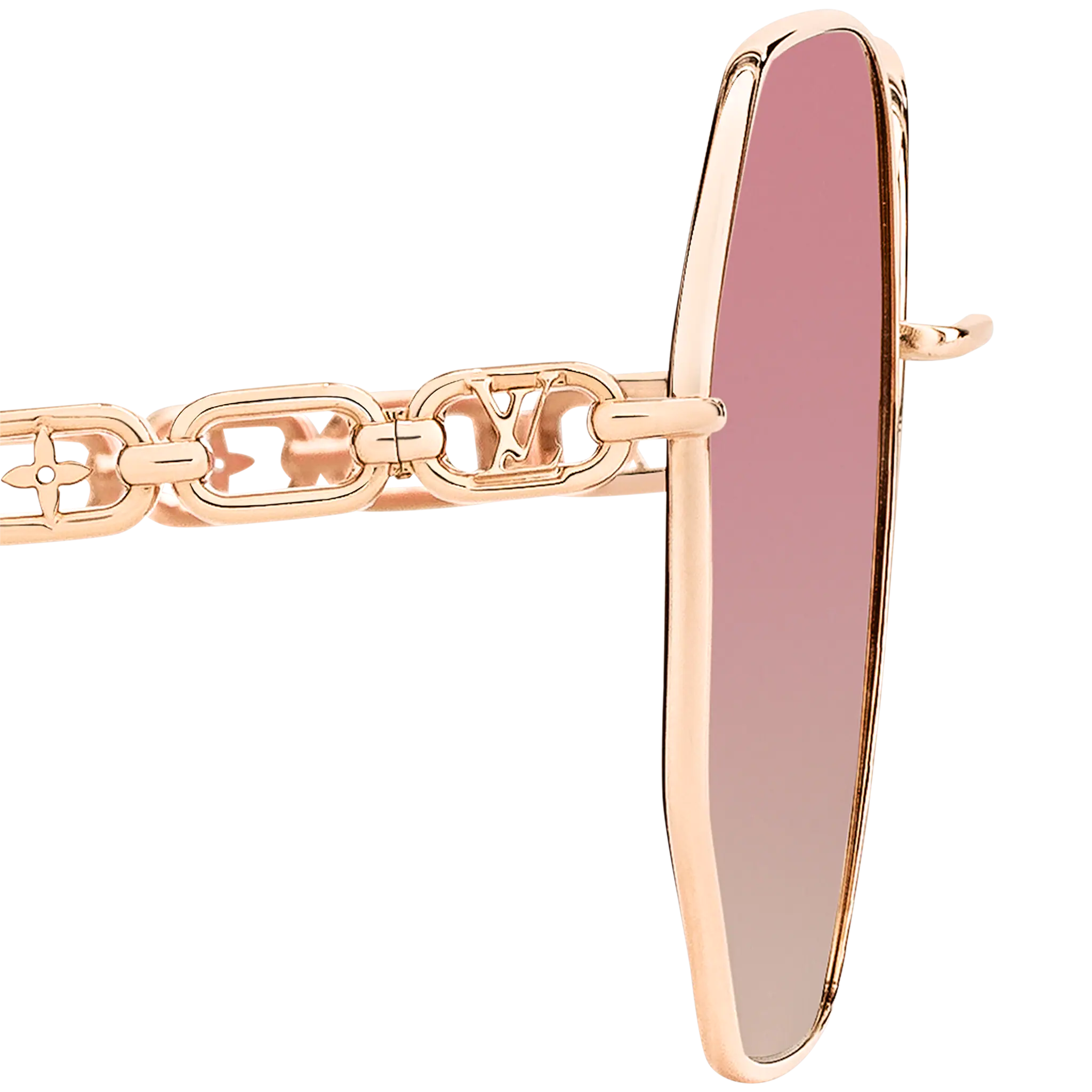 Louis Vuitton My LV Chain Round Sunglasses S00 Pink Gold - Women - Accessories Z1651E Z1651W