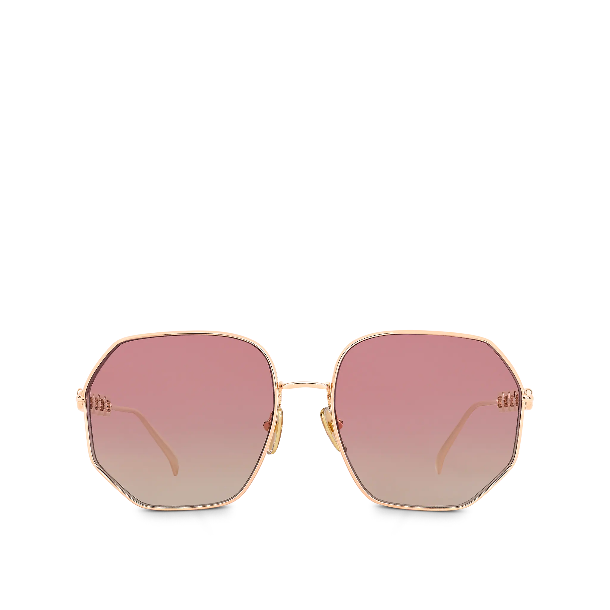 Louis Vuitton My LV Chain Round Sunglasses S00 Pink Gold - Women - Accessories Z1651E Z1651W